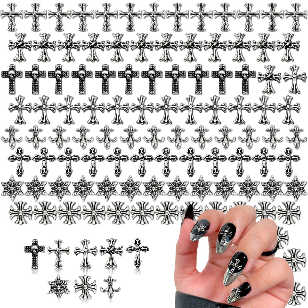 Novsix cruces acrílicas para uñas en 3D, brillo duradero para diseños diarios.