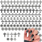 Novsix cruces acrílicas para uñas en 3D, brillo duradero para diseños diarios.