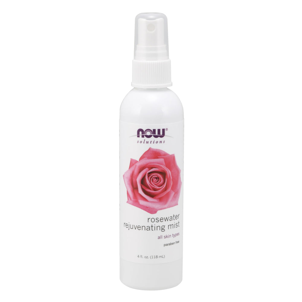 NOW Solutions Agua de Rosas Bruma Rejuvenecedora, envase 4 oz para hidratación diaria