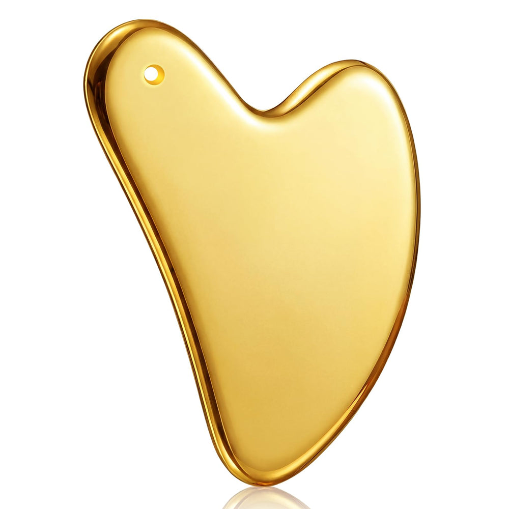 Nuanchu gua sha de acero inoxidable para rostro, masaje suave y higiénico