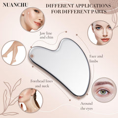 Nuanchu guasha hinchazon-facial para desinflamar y relajar la piel.