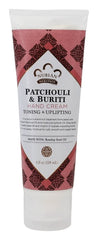 Textura cremosa de Nubian Heritage Patchouli Buriti para manos suaves.