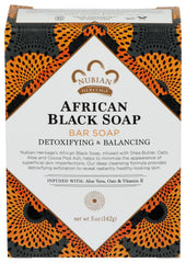Nubian Heritage Jabón Negro Africano en barra de 5 oz para cuidado diario de la piel