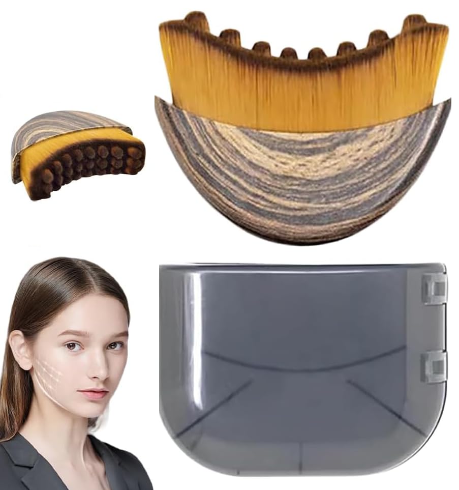 Nuevo cepillo contorno linfático facial, diseño ergonómico para drenaje suave.