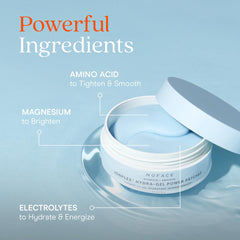 NuFACE IonPlex Hydra-Gel, parche contorno ojos, mejora hidratación y firmeza de la piel.