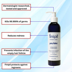Aplicación de Nufree Finipil Pro para calmar la piel después de depilar