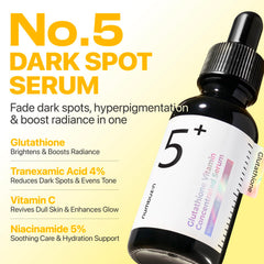 numbuzin No5 sérum, aplicación suave en manos durante la rutina.