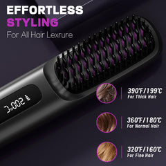 NUMOYA Go Brush Pro LCD display for easy temperature control.