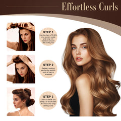 Rodillos sin calor nunflue para cabello grueso, definición sin daño.