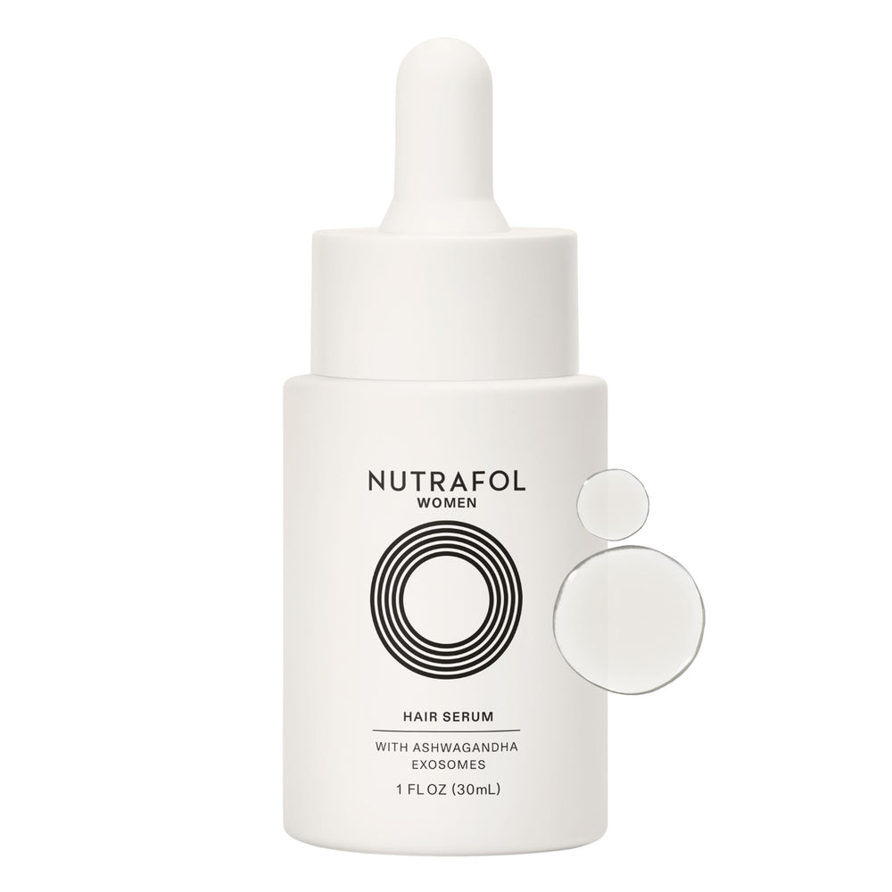 Nutrafol Suero Capilar para Mujer, bote, cabello más grueso y resistente con uso regular.