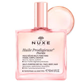 Nuxe Huile Prodigieuse Floral, botella de aceite multifunción para rostro, cuerpo y cabello, hidratación suave.