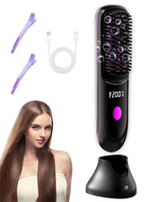Cepillo plancha Nvnvske Go Brush Pro sin cables, diseño compacto para cualquier lugar.