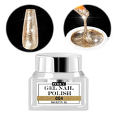 NXJ INFILILA esmalte gel dorado con brillo, ideal para uñas glamorosas y duraderas.