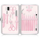 NXPPYY kit cejas 17-en-1 con pinzas para perfilar cejas con precisión