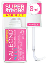 NYK1 NailBond con cepillo: aplicación precisa para uñas postizas.