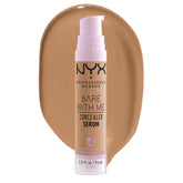 NYX Bare With Me Corrector Suero: botella elegante para hidratación de 24 horas.