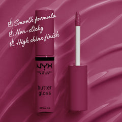 Aplicación suave de NYX Butter Gloss para realzar color natural.