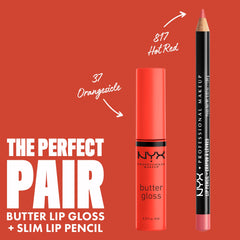NYX Butter Gloss Orangesicle: brillo translúcido que realza los labios sin exceso.