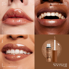 NYX Butter Gloss Bling: acabado brillante para un look luminoso.