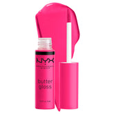 NYX Butter Gloss brinda brillo sedoso para labios sin pegajosidad.