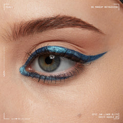 Ojo definido con NYX Epic Ink Glitz Liner, acabado duradero