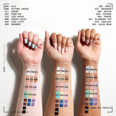 NYX Jumbo Lapiz Ojos Plateado Cottage Cheese se desliza sin tirar.