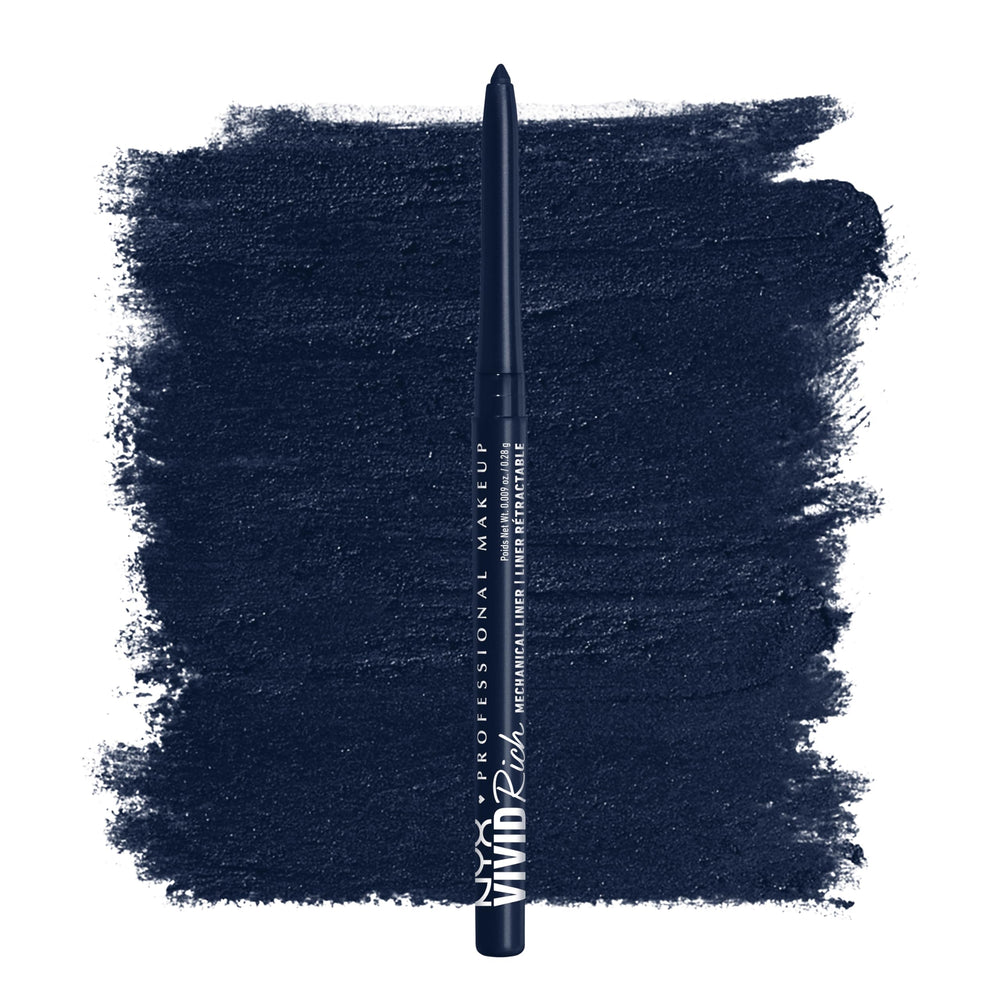 NYX Lápiz Ojos Mecánico Zafiro Brillo: aplicación suave para delineado preciso