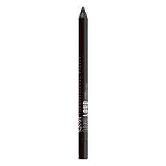Lápiz delineador Line Loud de NYX, tono Evil Genius negro, delineado preciso y color intenso.
