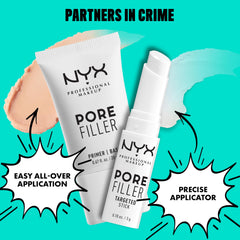 Aplicación precisa bajo o encima del maquillaje con NYX Pore Filler.