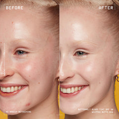 NYX Buttermelt Glaze swirl on skin shows smooth, sheer tint and lasting wear.