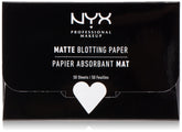NYX Professional Makeup Papel absorbente mate para eliminar el brillo sin color.