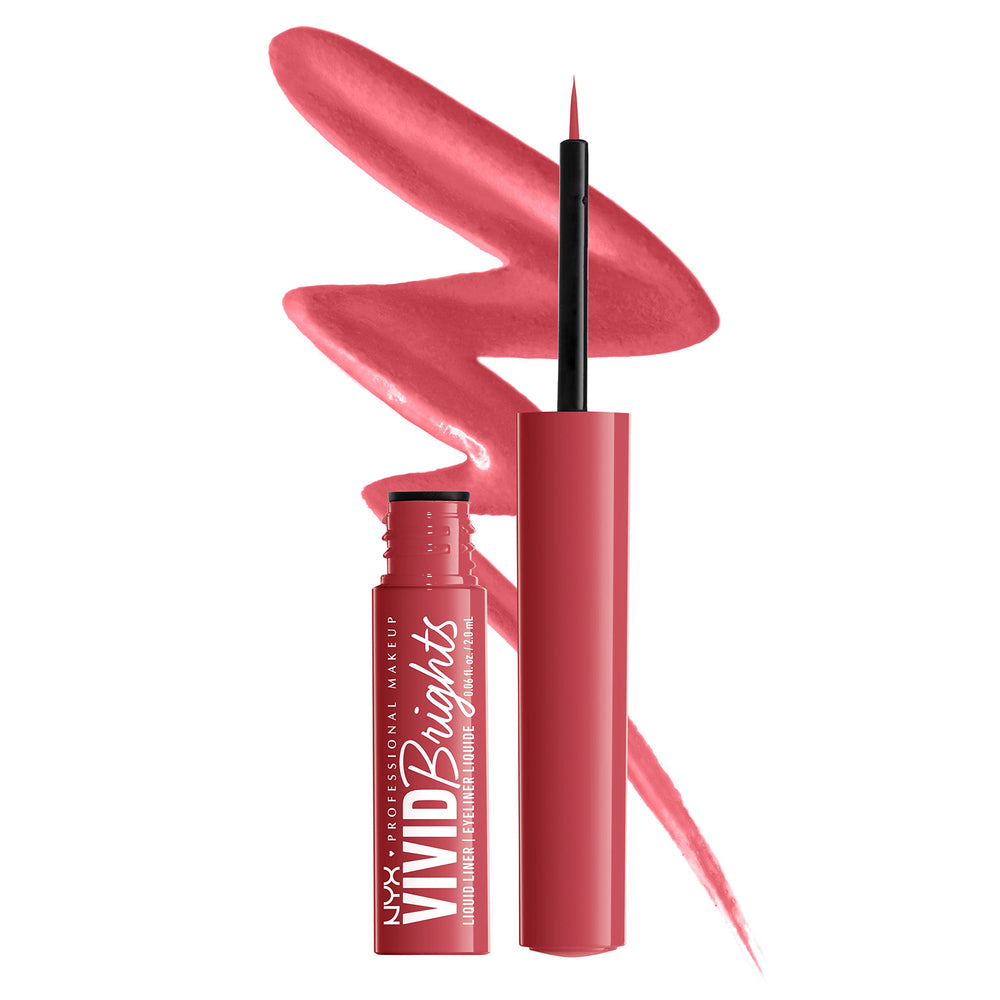 NYX Vivid Brights delineador, trazo rojo mate para delineados nítidos
