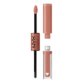 NYX Shine Loud base-labios ofrece color intenso y duradero.