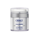 Obagi ELASTIderm Lift Up bottle demonstrates a firming moisturizer for contour refinement.