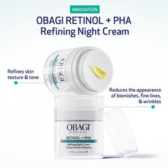 Obagi Medical Crema nocturna, textura sedosa para piel lisa y confortable.