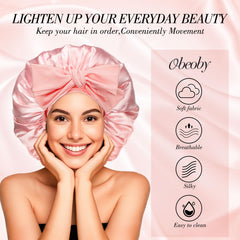 Obeoby bonete seda interior liso: acabado suave que mantiene el peinado sin enredos al despertar