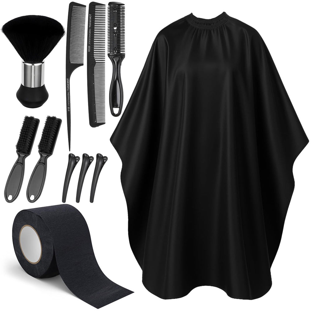 Capa de barbero Obeoby 10-en-1 para cortes limpios y cómodos.