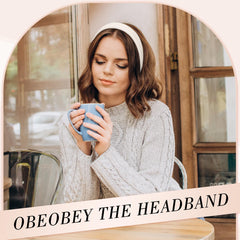 obeoby diadema ancha, 1.2 pulgadas de ancho, ajuste suave