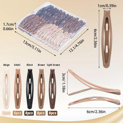 Pinzas de pelo obeoby metal 5 colores, estilo versátil para cualquier conjunto