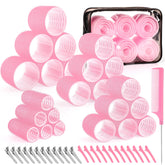 obeoby rulos set completo rosa para rizos y ondas