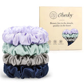 Goma de seda Obeoby verde salvia para cabello, suave y reducida fricción nocturna.