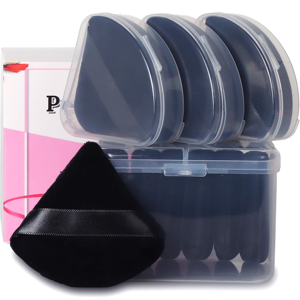 Ocim esponja puff triangular para polvo facial, acabado uniforme.
