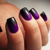 Uñas OCOUYVD: cuadradas moradas degradado para un estilo moderno