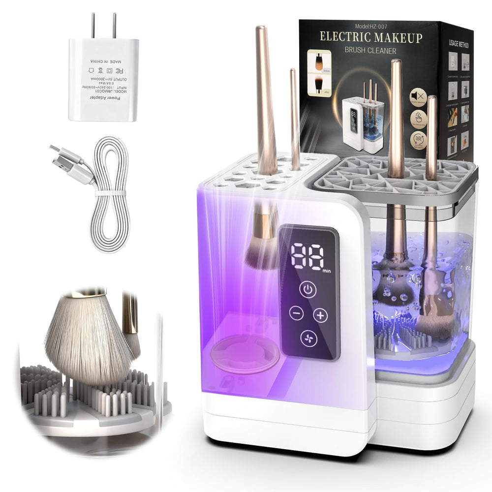 OctHope 5-en-1 limpia brochas con tecnología, beneficio higiénico y seguro para uso diario.