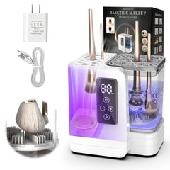 OctHope 5-en-1 limpia brochas con tecnología, beneficio higiénico y seguro para uso diario.