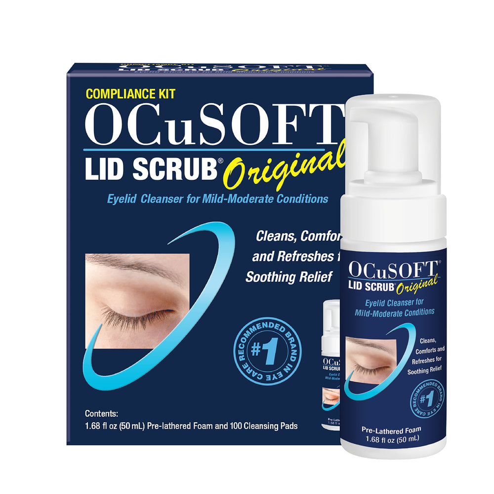 OCuSOFT Lid Scrub Original, espuma instantánea para párpados, limpieza diaria suave
