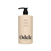 Acondicionador Odele Volumen, botella frontal, aporta brillo y volumen sin peso.