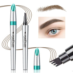 OETUIOW lapiz cejas cuatro puntas: definición precisa para look natural