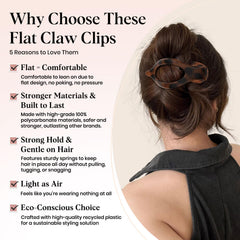 Oeusnael clip plano grande diseño mate mantiene el cabello sin deslizamientos.