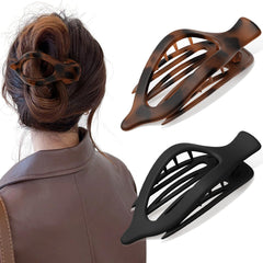 Oeusnael clip plano grande negro ofrece agarre firme y comodidad para cabello grueso.